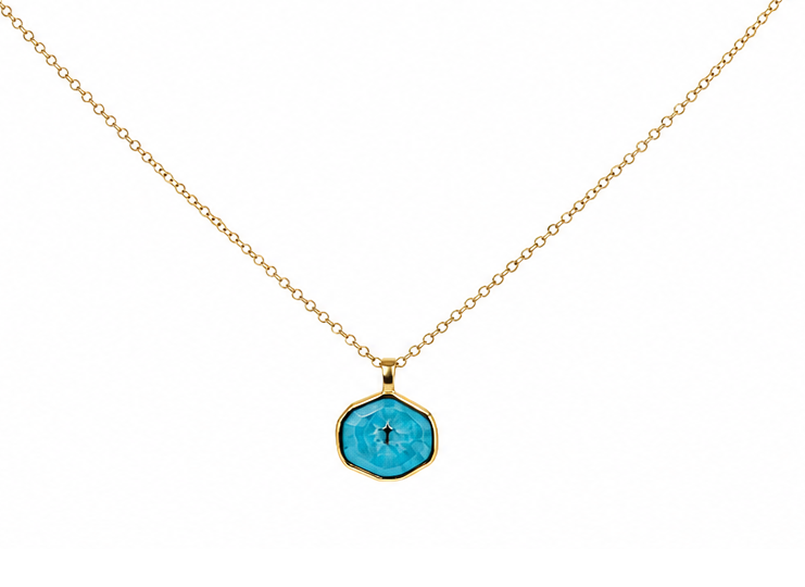 Teal Stone Pendant Necklace