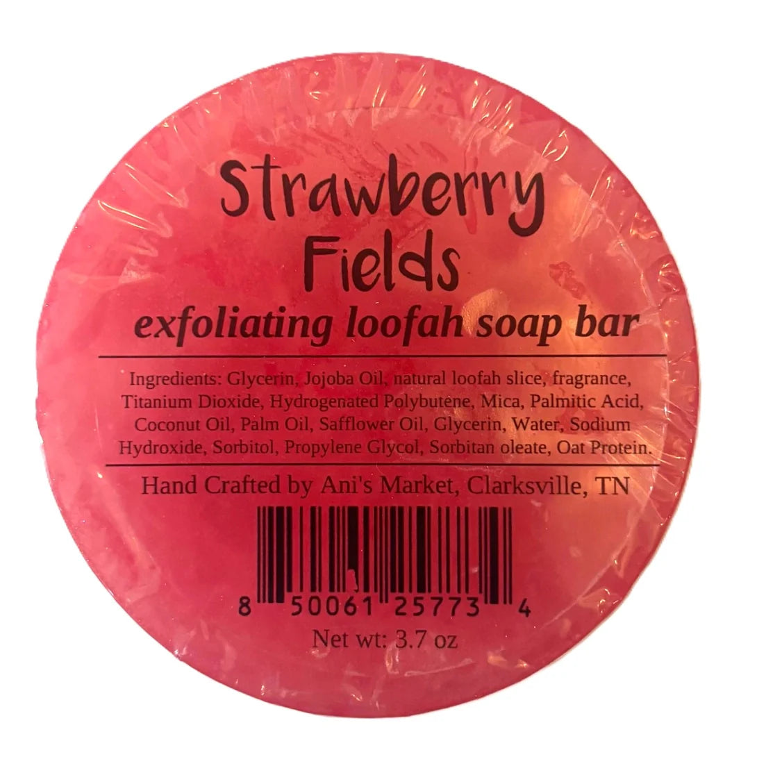 Strawberry Fields Exfoliating Luffa Soap Bar