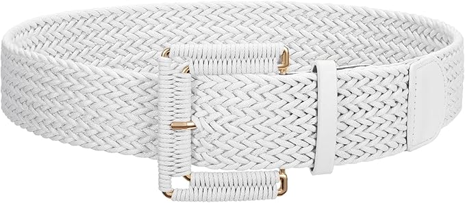 Woven Belt with Square Buckle