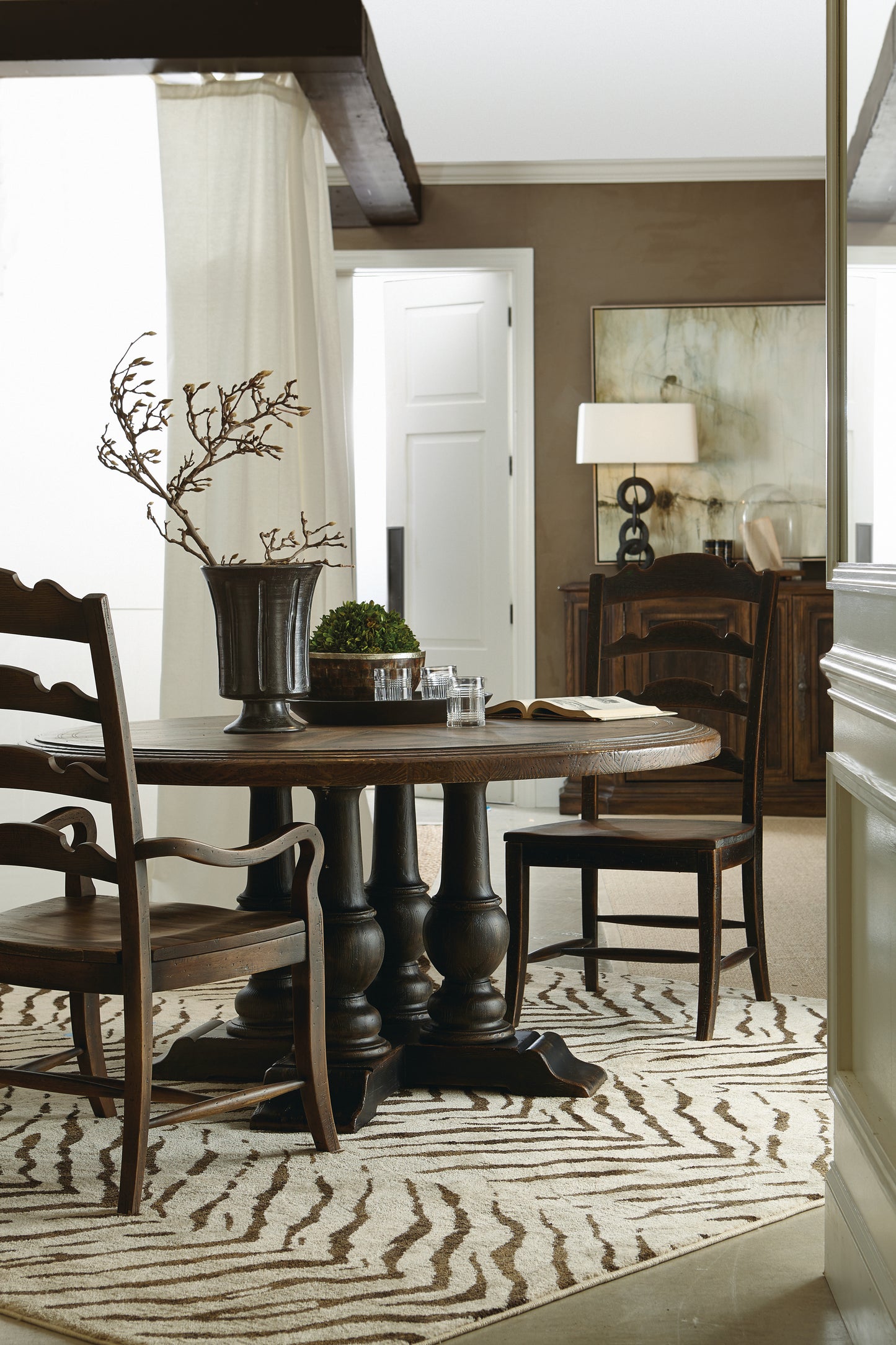 Hill Country Twin Sisters Ladderback Arm Chair