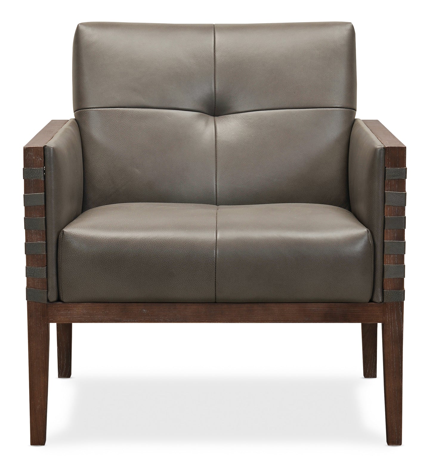 Carverdale Leather Club Chair withWood Frame