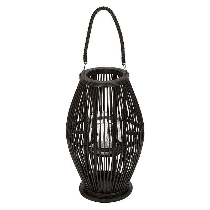Black Rattan Lantern