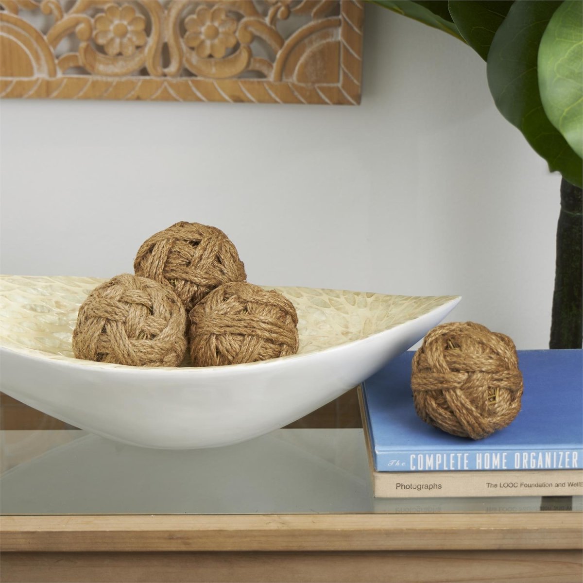 Brown Jute Decorative Balls Set of 4