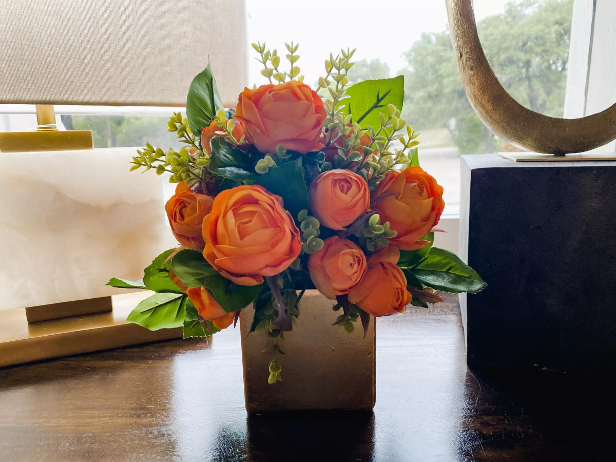 Custom Floral Small Orange Rosettes