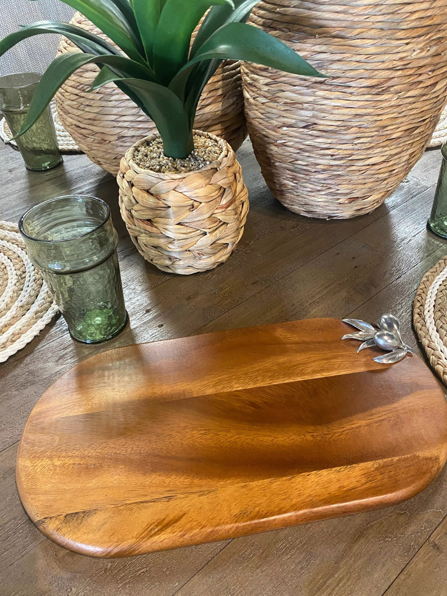 Cutting Board With Silver 16"Olives