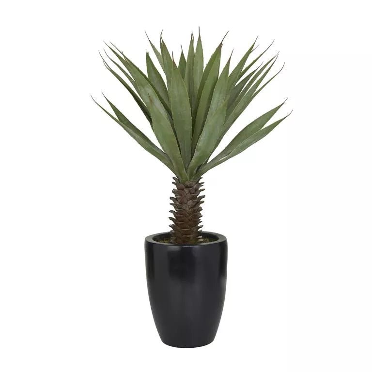 Dracaena Faux Plant with Black Pot