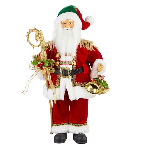 Traditional Santa in Red With Staff