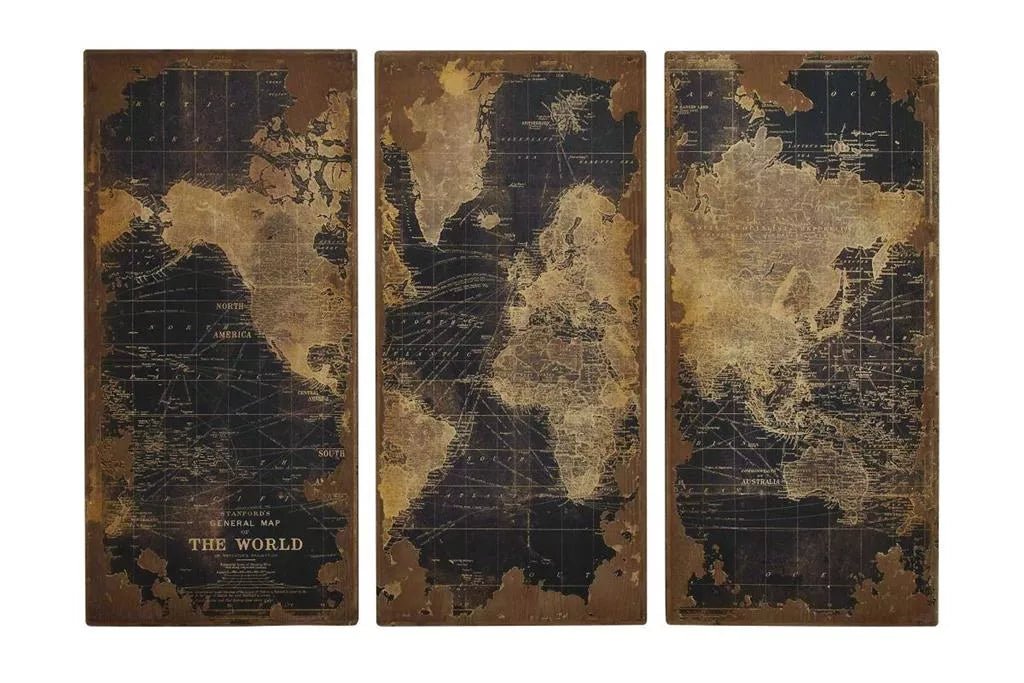 World Map Wall Decor