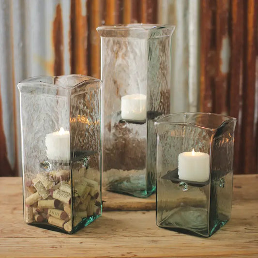 Square Hurricane Candle Holder