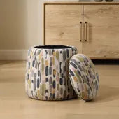 Multi Color Ottoman with Storage