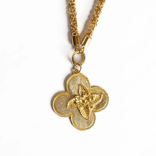 Floral Clover Statement Necklace