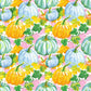 Orange & Blue Pumpkins Prosecco Bottle Wrap