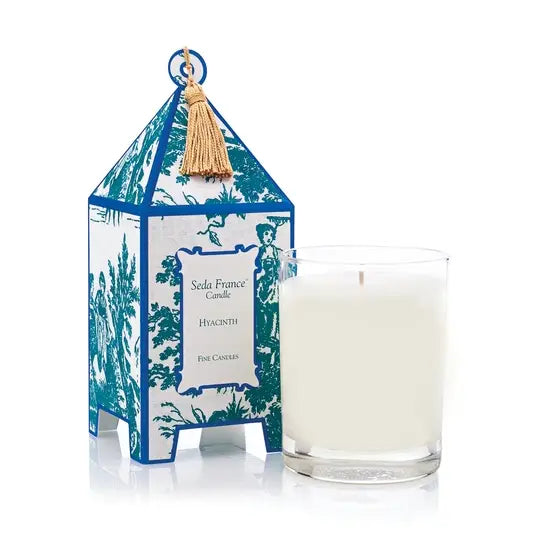 Hyacinth Classic Toile Pagoda Box Candle
