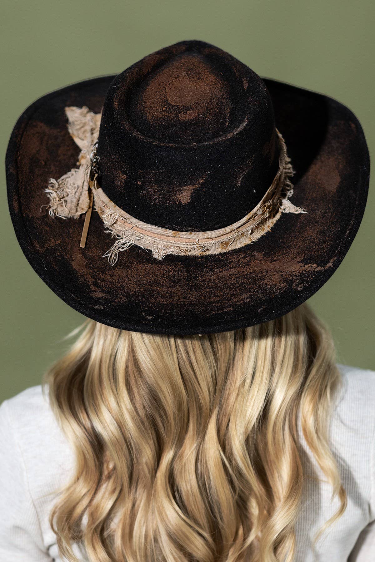 Vintage Shapeable Cowgirl & Fedora Hat: Black