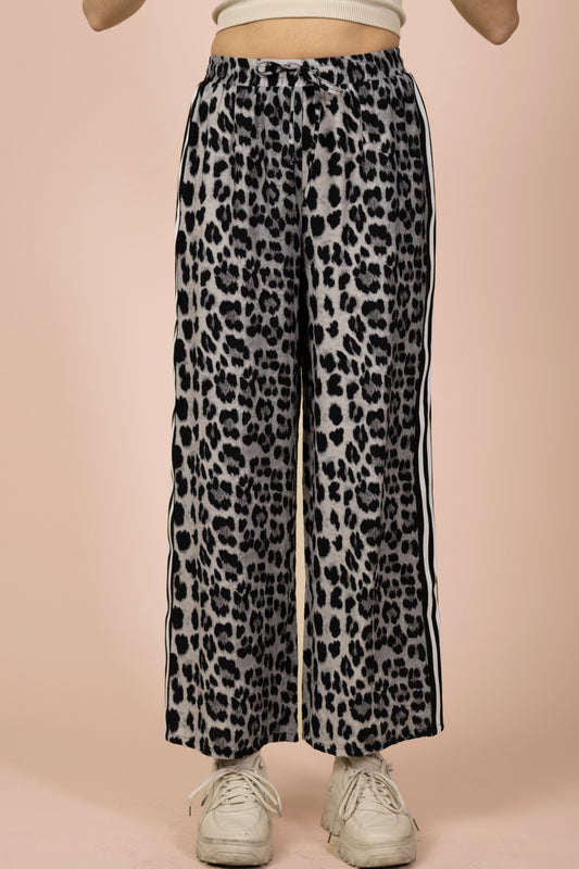 Black Mix Pants Side Stripe