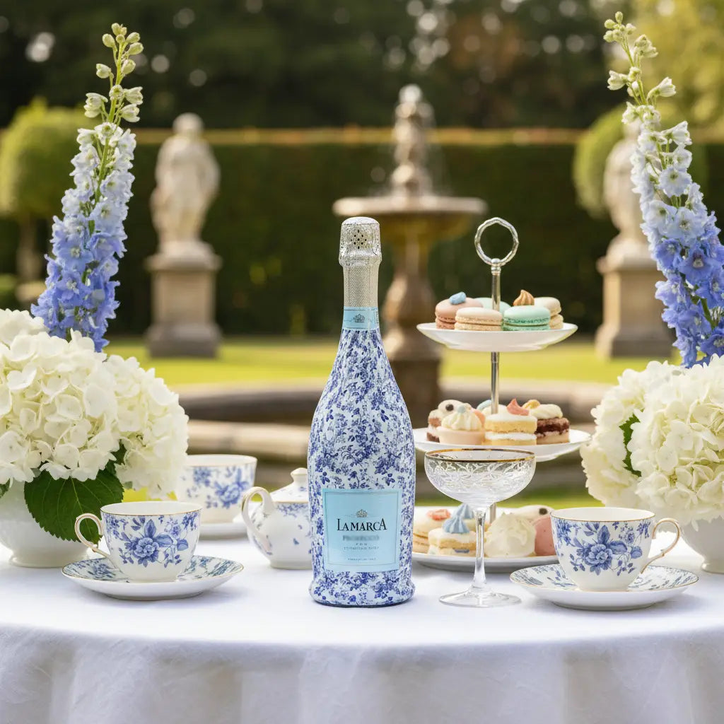 Grandmillenial Blue Floral - Prosecco Wrap