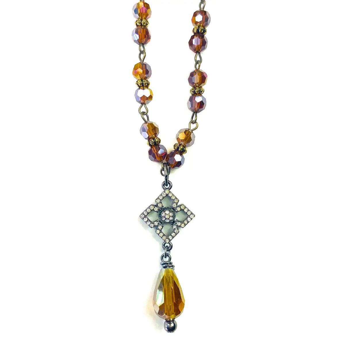 Lost & Found - Drop Pendant Necklace - Brown