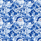Blue & White Santa Prosecco Bottle Wrap