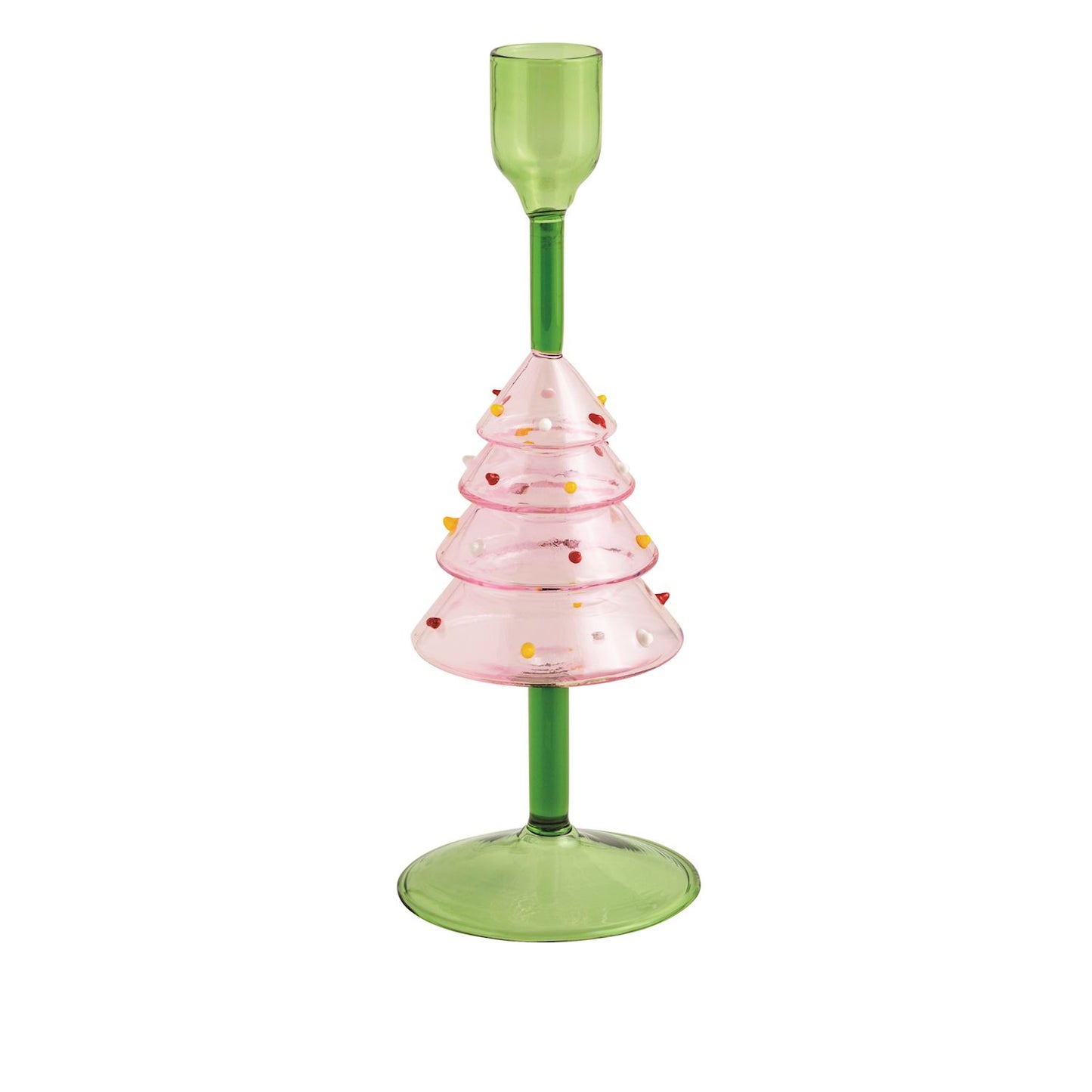 Glass Tapered Candle Holder