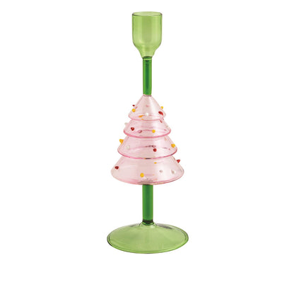 Glass Tapered Candle Holder