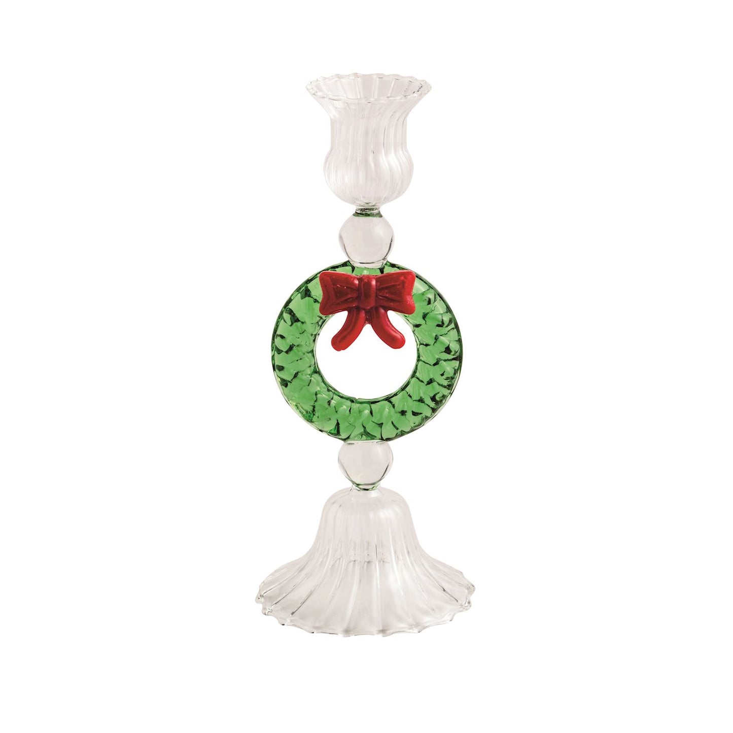 Glass Tapered Candle Holder
