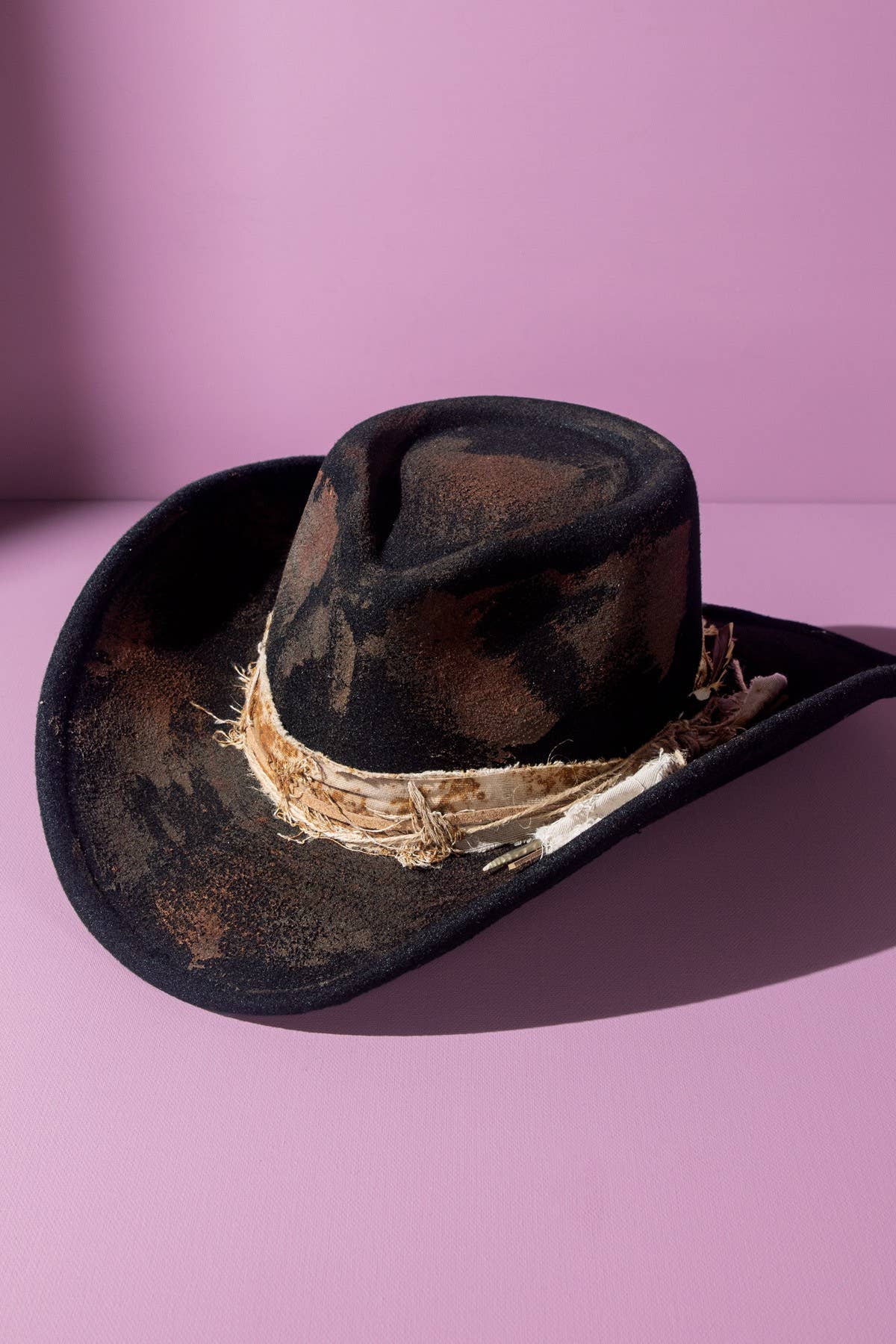 Vintage Shapeable Cowgirl & Fedora Hat: Black