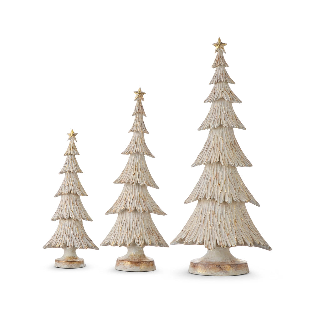 20" Whitewash Trees Set of 3