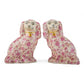 Staffordshire Pink Dogs Set of 2