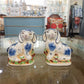 Staffordshire Blue Bunnies Set of 2