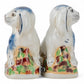 Staffordshire Blue Bunnies Set of 2
