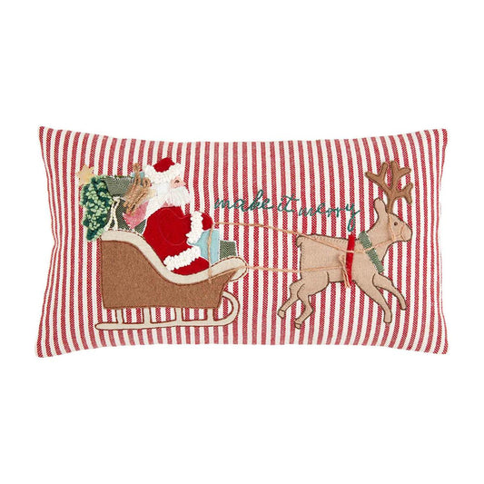 Santa Striped Pillow