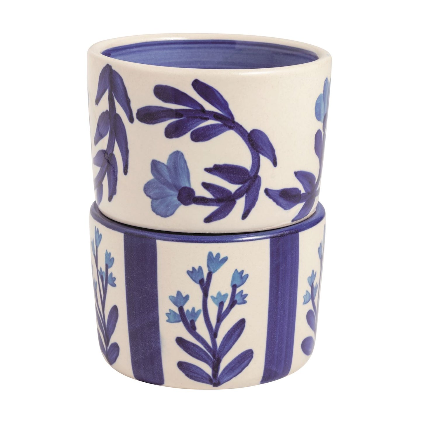 Hand Painted Tidbit Dish Set of 2