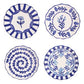 Blue Floral 8" Plate