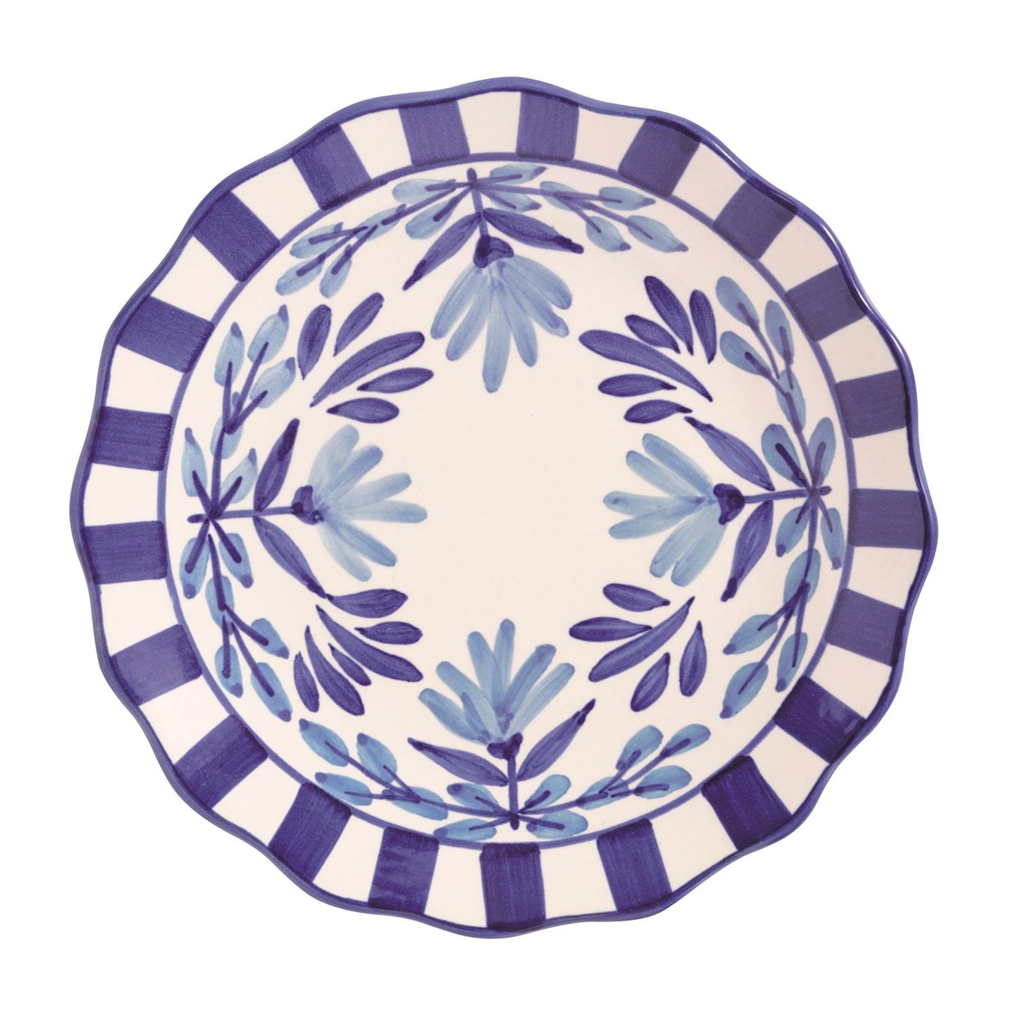 Blue Floral Motif Plate