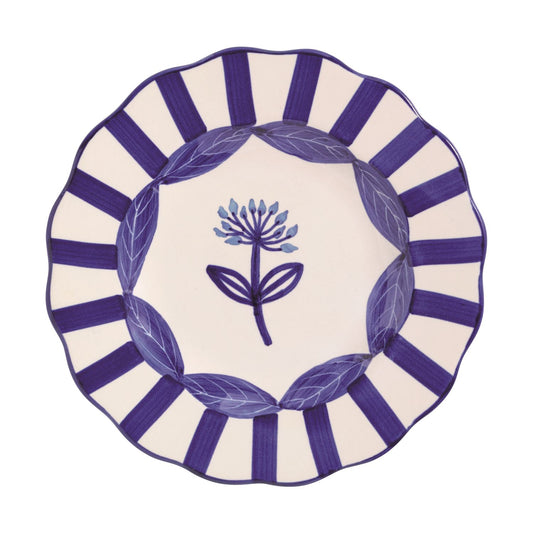 Blue Single Flower Plate