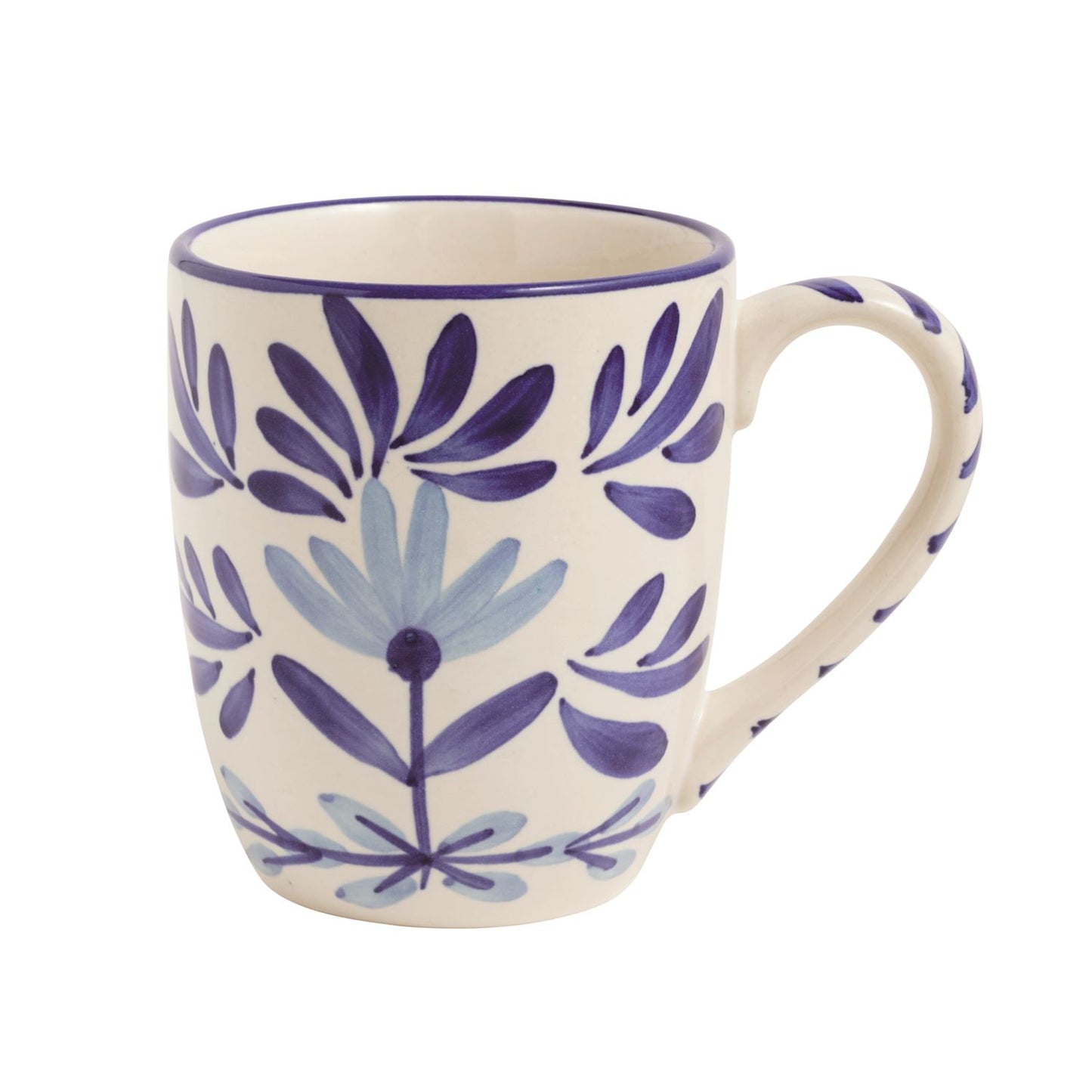 Blue Floral Flourish Mug