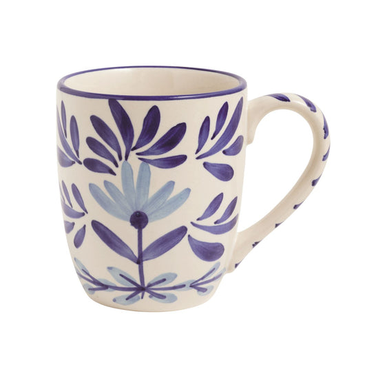 Blue Floral Flourish Mug