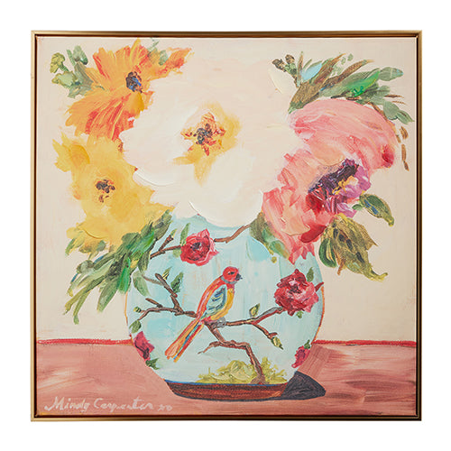 Spring Flowers In Bird Vase