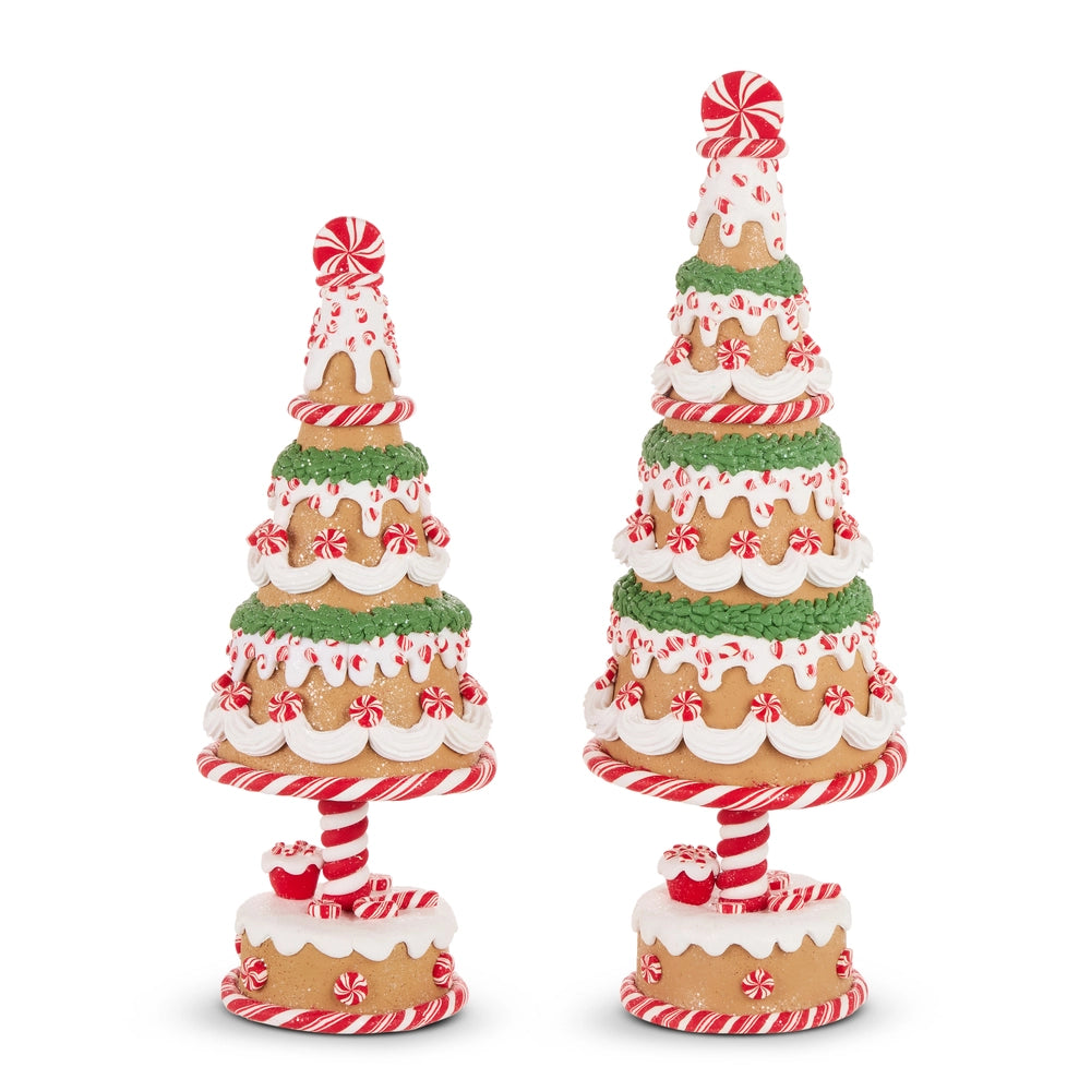 15.5" Gingerbread Trees Set of 2