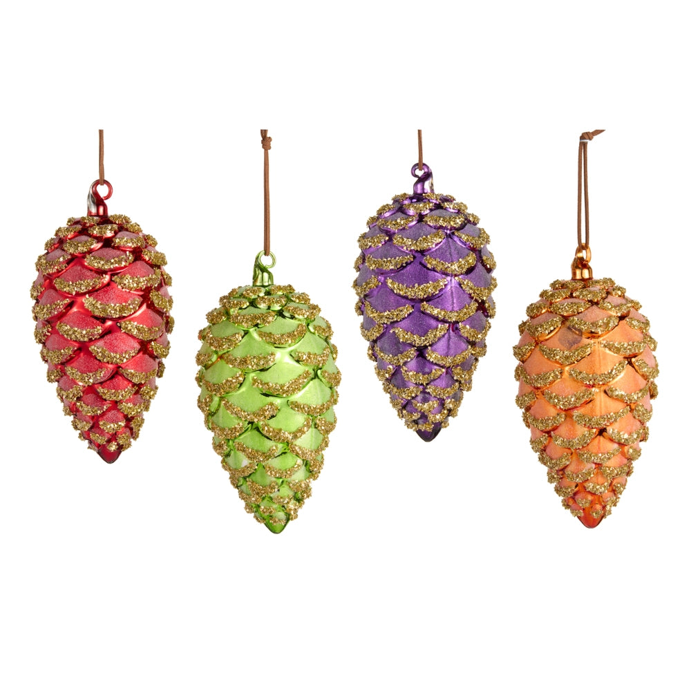 7" Bright Pinecone Orn