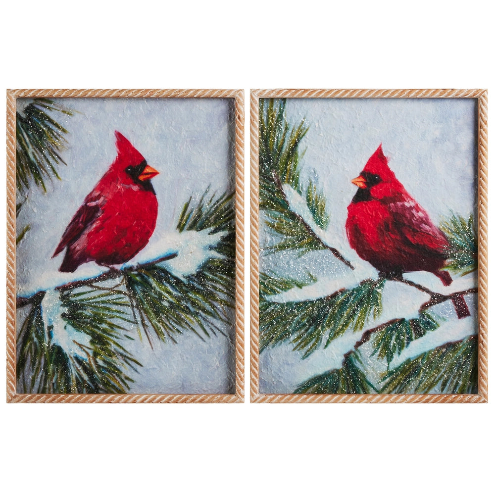 16.25" Cardinal Pine Wall Art