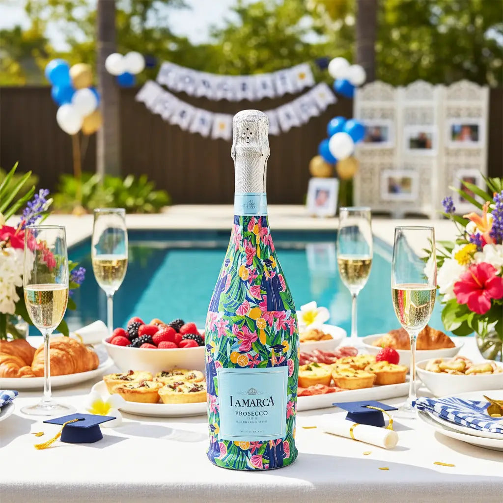 Floral Graduation Bottle Wrap