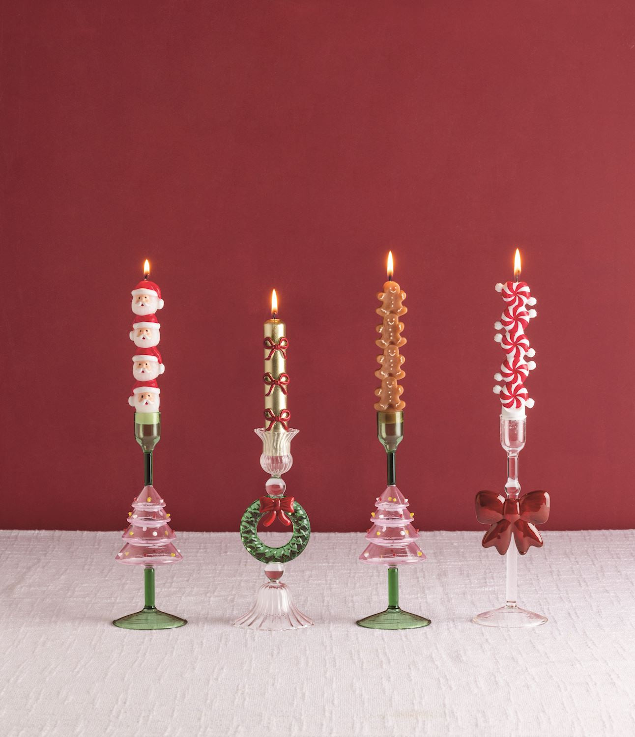 Christmas Mini Taper Candle Set