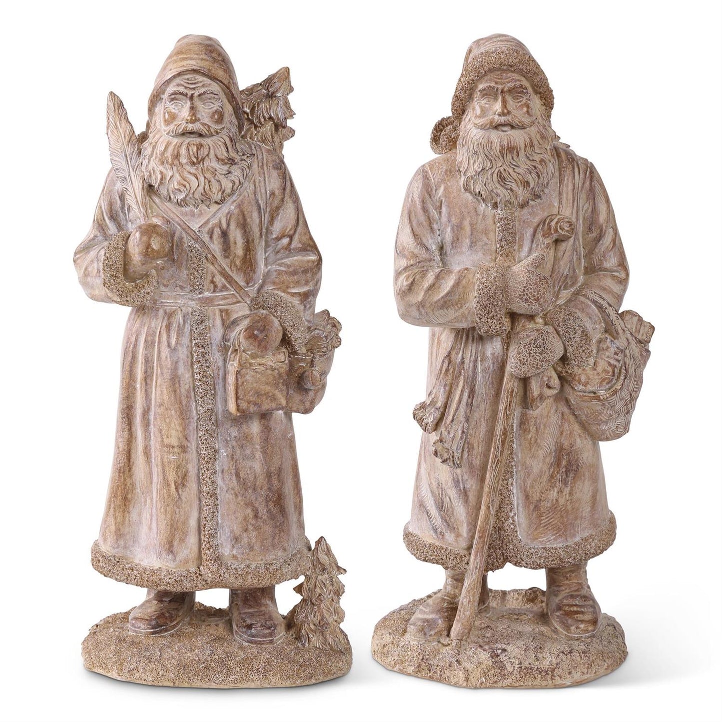 Natural Wood Santa