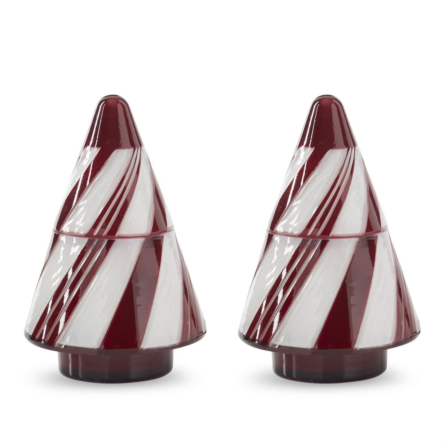 Red & White Christmas Tree Candle