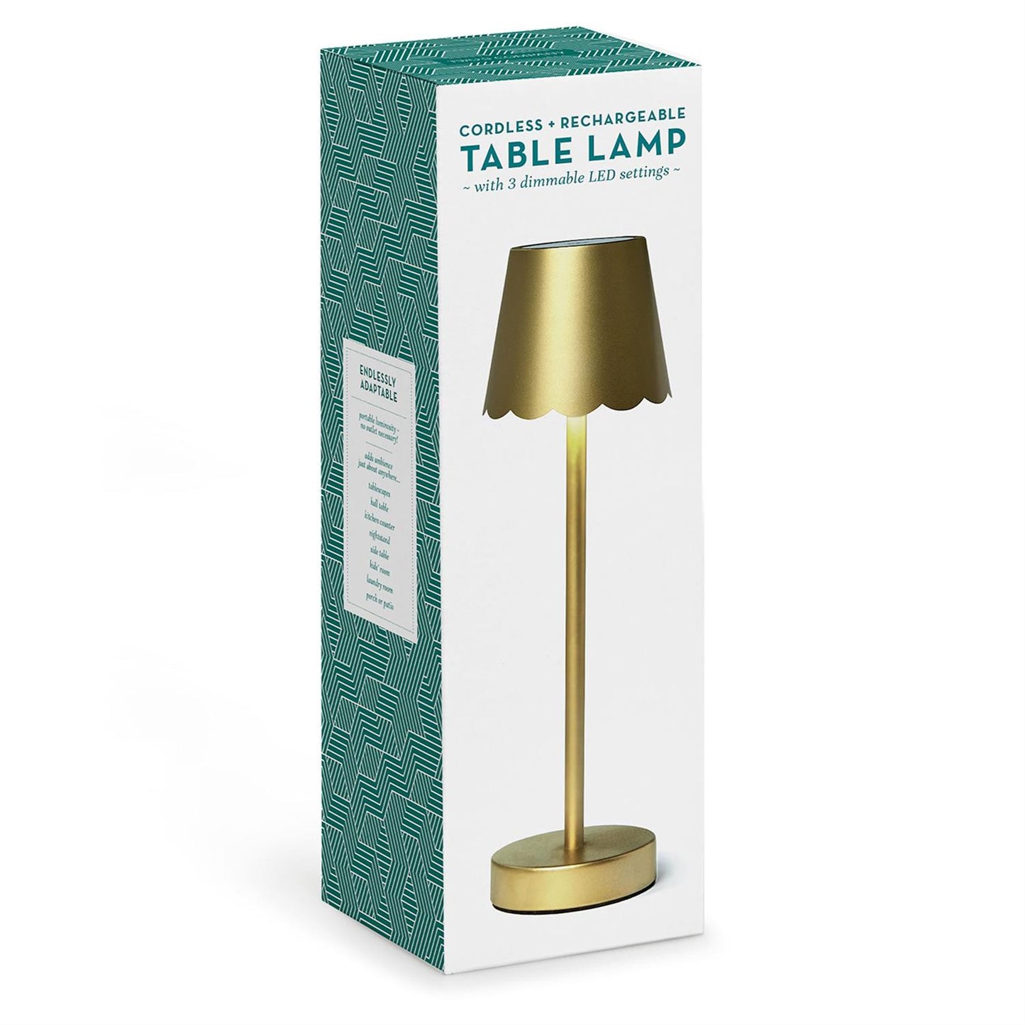 LED Scalloped Cordless Table Lamp