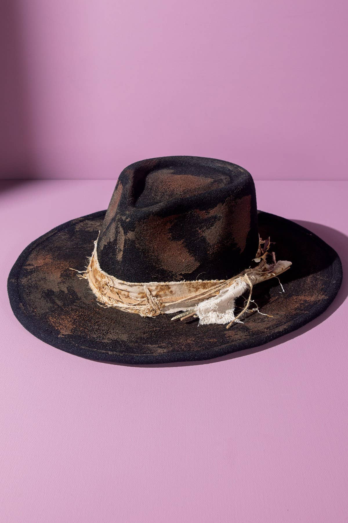 Vintage Shapeable Cowgirl & Fedora Hat: Black