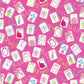 Pink Mahjong Champagne Bottle Wrap