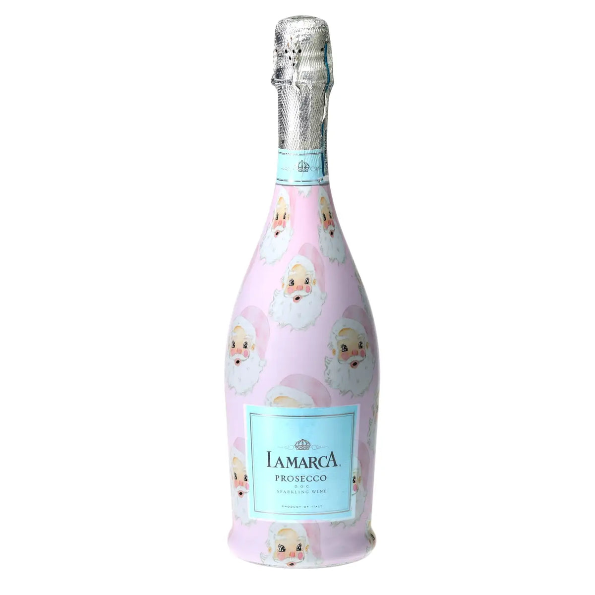 Pink Santa Prosecco Bottle Wrap