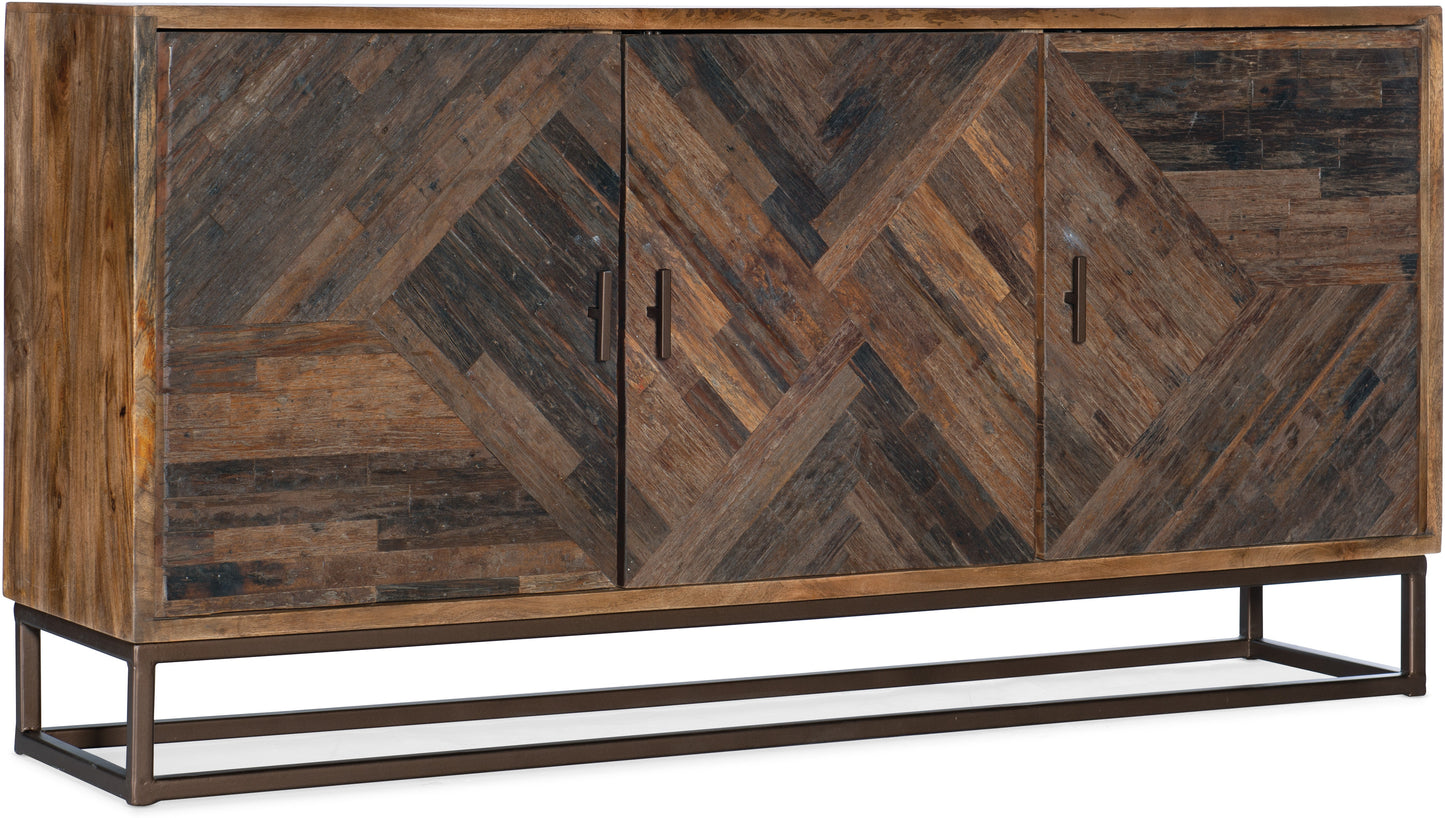 Rustic Parquet Pattern Console